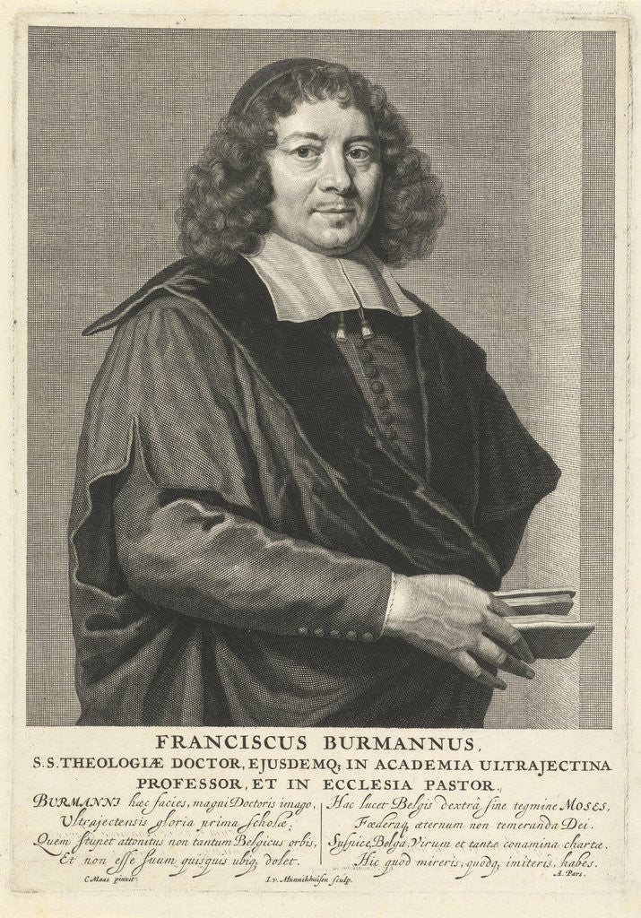 Detail of Portrait of Frans Burman (I) by Adrianus Pars
