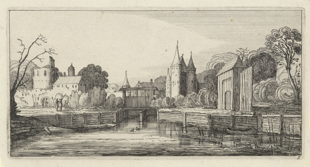 Detail of View of a castle by Anonymous