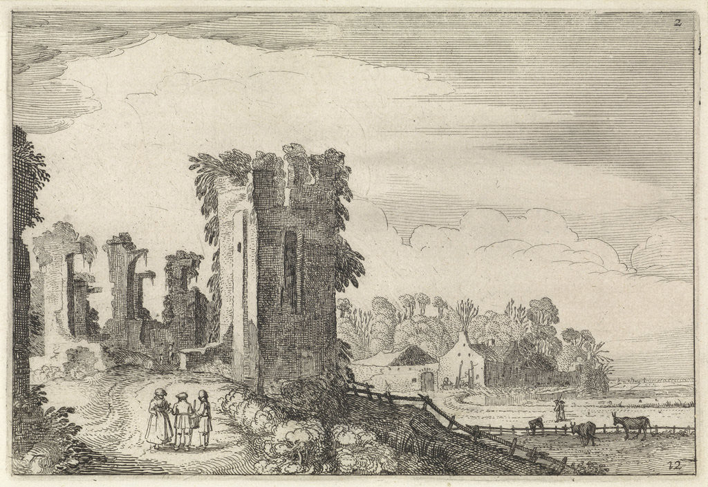 Detail of Figures near the Huis ter Kleef in Haarlem by Jan van de Velde II