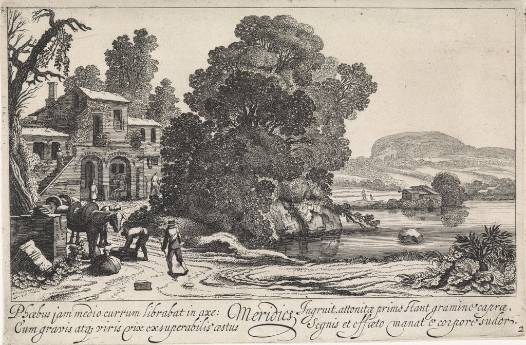 Detail of Italianate landscape: afternoon by Jan van de Velde II