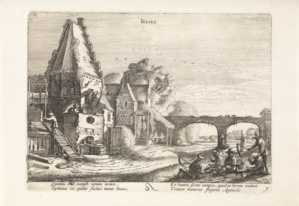 Detail of Mowers Resting at home: July by Jan van de Velde II