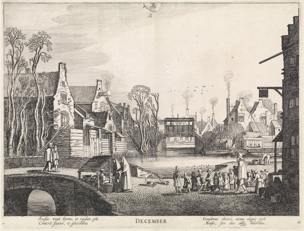 Detail of December by Claes Jansz. Visscher II