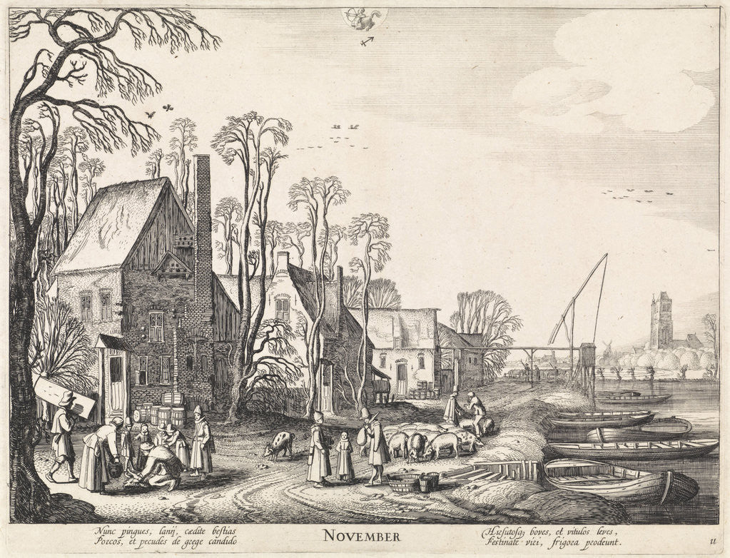 Detail of November by Claes Jansz. Visscher II