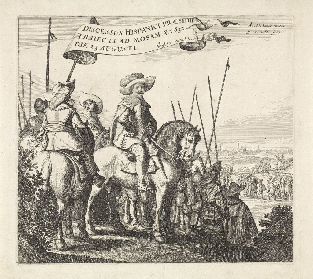 Detail of Cavalry and carriages by Claes Jansz. Visscher II