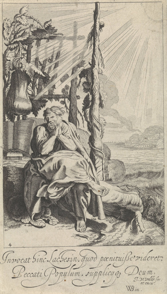 Detail of Jonas under the miracle plant by Jan van de Velde II