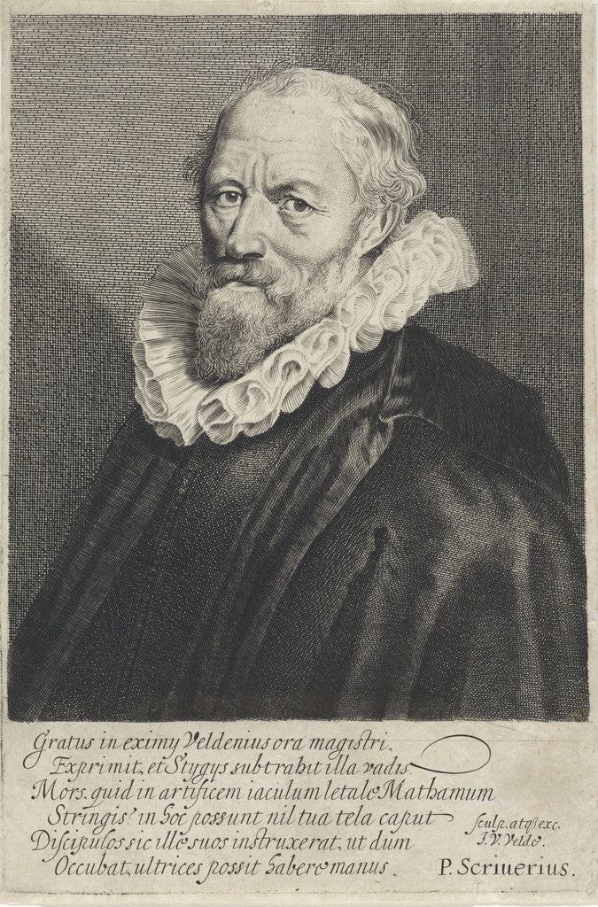 Detail of Portrait of Jacob Matham by Petrus Scriverius