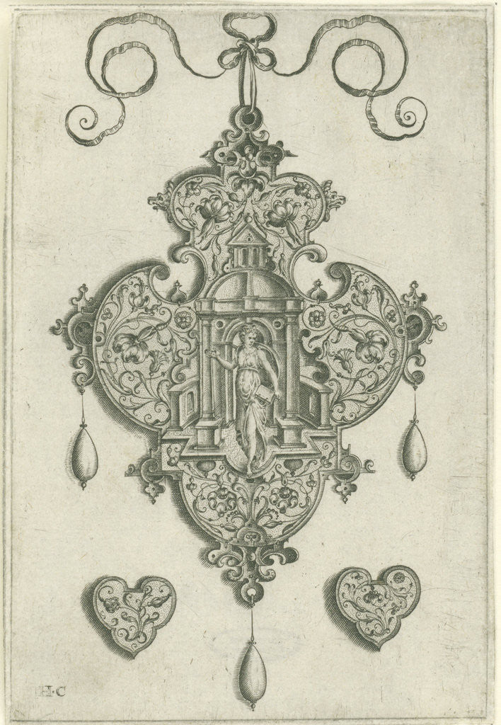 Detail of Front of a pendant (pendeloque) by H. Collaert