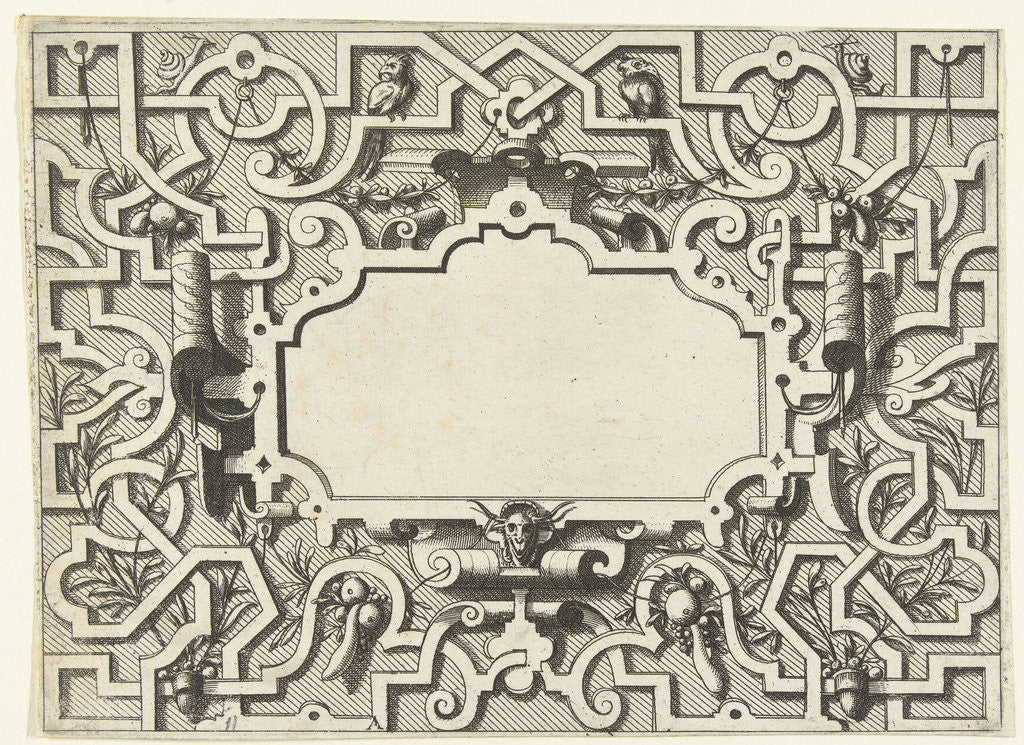 Detail of Cartouche surrounded by moresque motives by Hieronymus Cock
