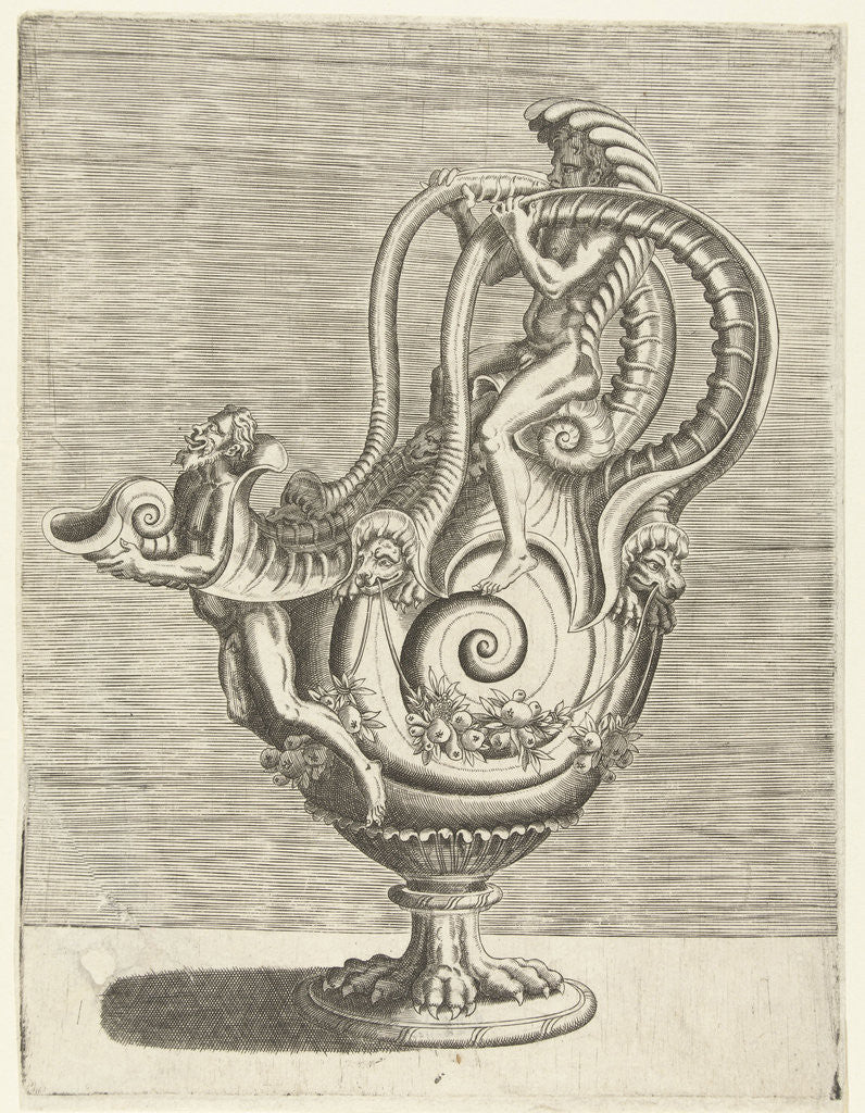 Detail of Jug in the form of a snail shell by Hieronymus Cock