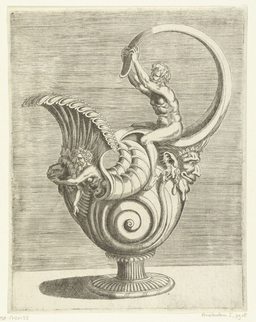 Detail of Jug in the form of a snail shell by Hieronymus Cock