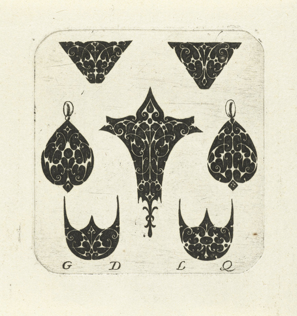 Detail of Ring Ornament between six ornaments by Guillaume de la Quewellerie
