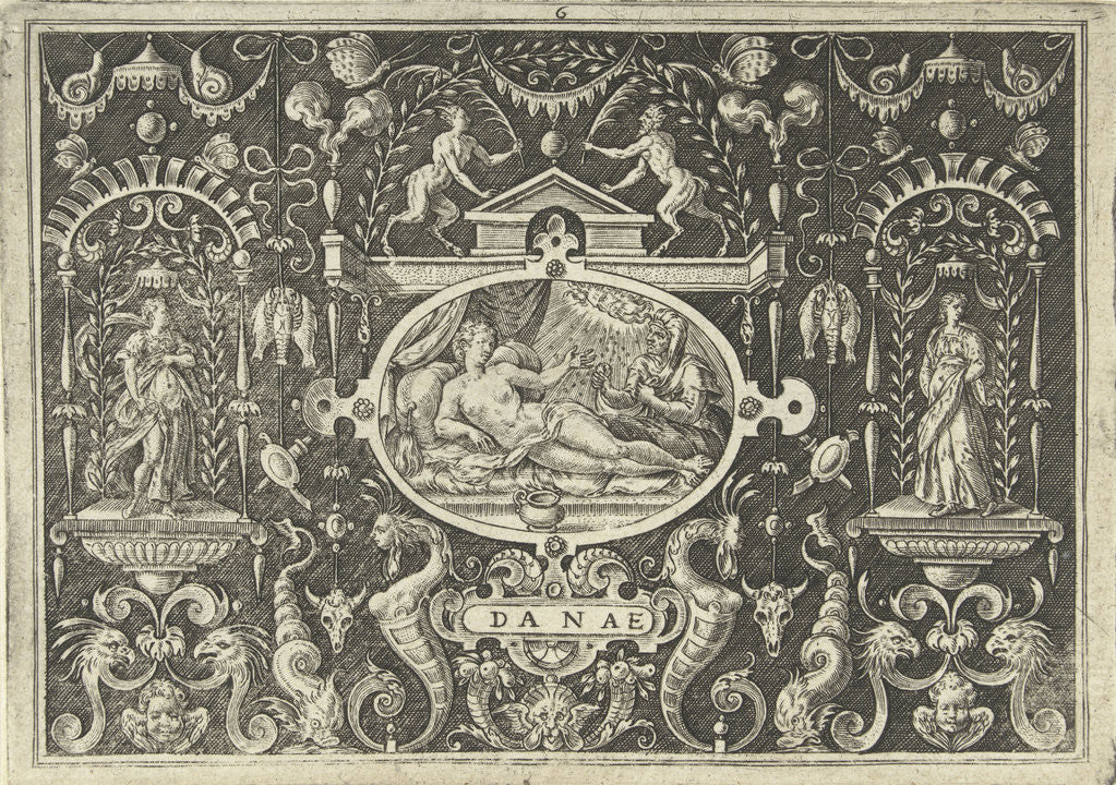 Detail of Cartouche with the presentation of Danae by Abraham de Bruyn