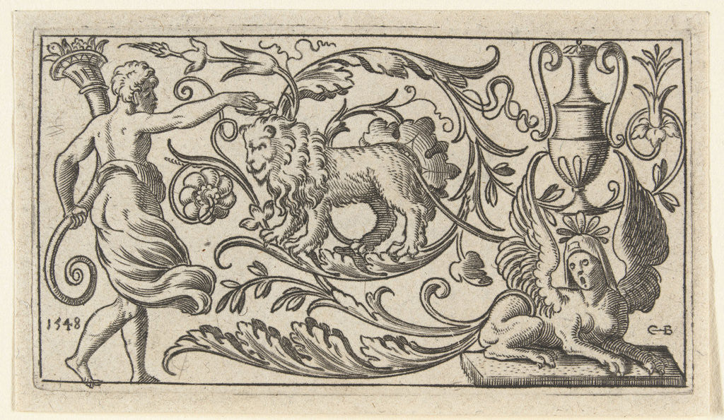 Detail of Frieze with lion by Anonymous