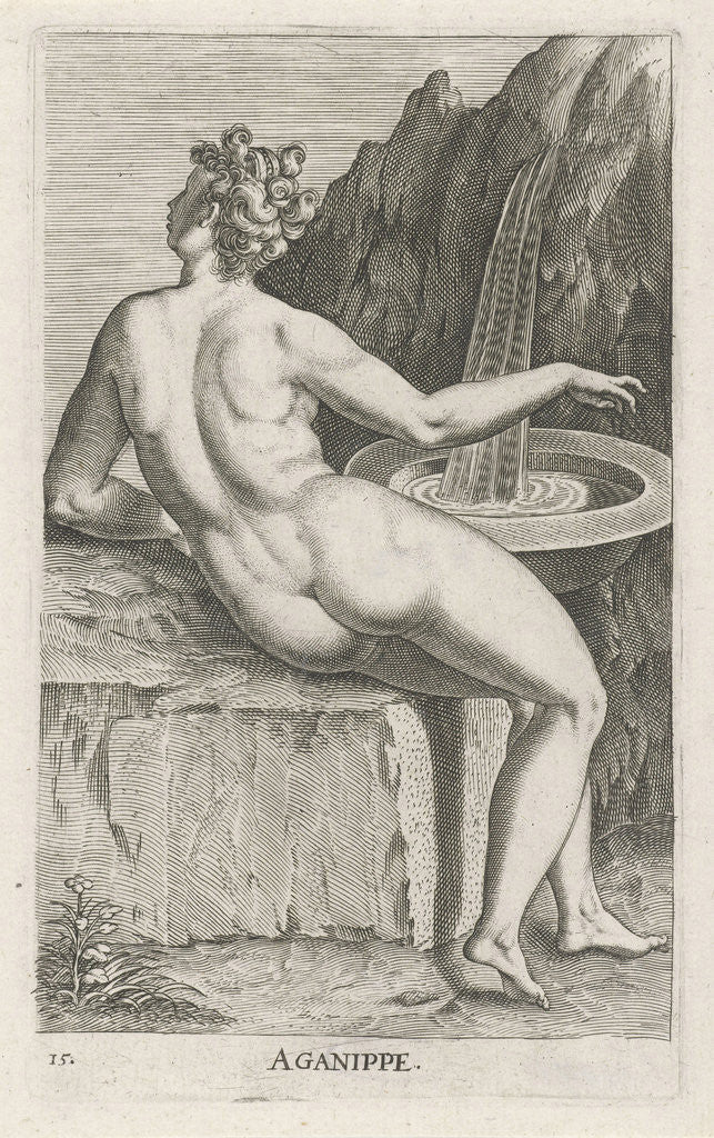 Detail of Water Nymph Aganippe by Philips Galle