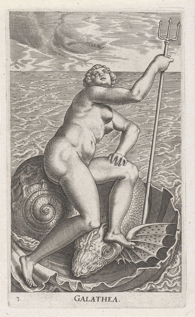 Detail of Waternimf Galatea by Philips Galle