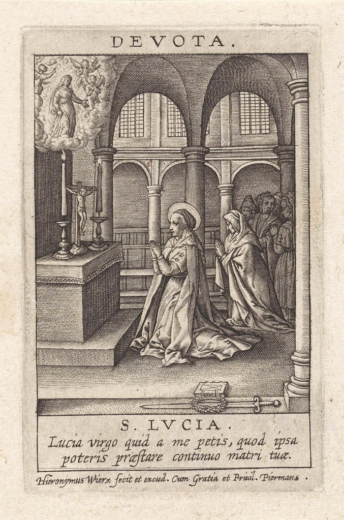 Detail of Virtue of devotees by Hieronymus Wierix