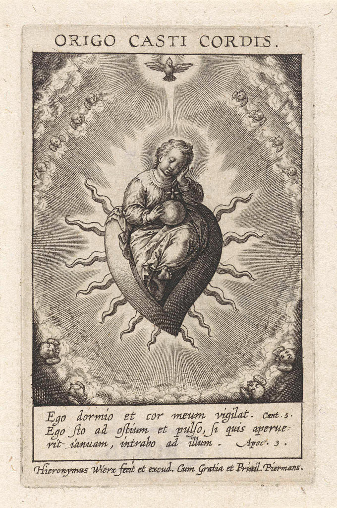 Detail of The heart Morality by Hieronymus Wierix