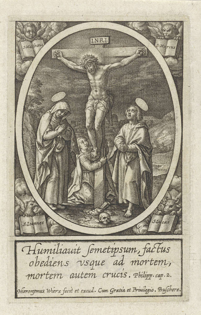 Detail of Crucifixion of Christ by Hieronymus Wierix
