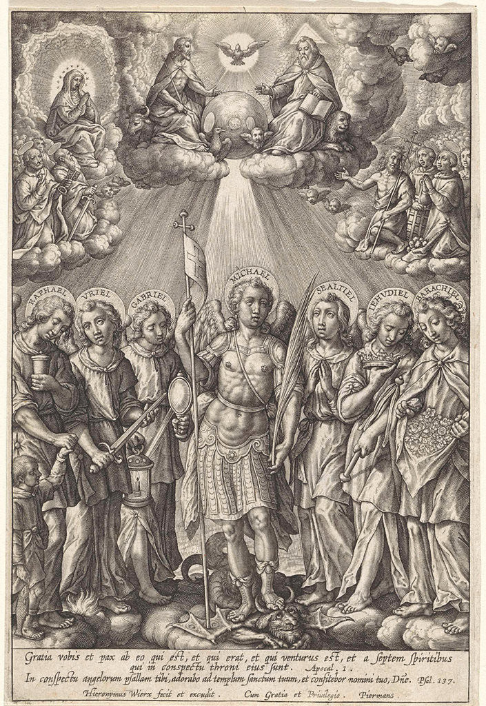 Detail of Seven Archangels by Hieronymus Wierix
