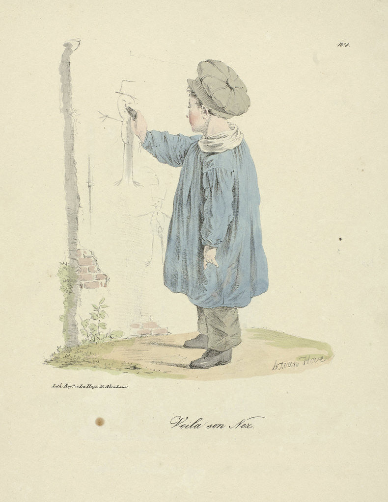 Detail of studies after nature by D. Abrahams