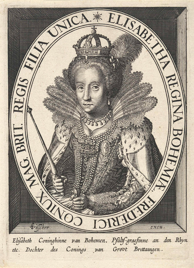 Detail of Portrait of Elizabeth I Tudor by Claes Jansz. Visscher II