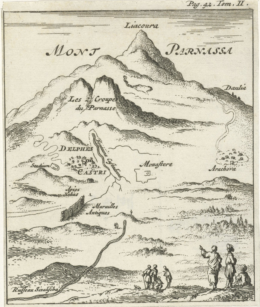 Detail of View of Mount Parnassus by Hendrick and Dirk Boom