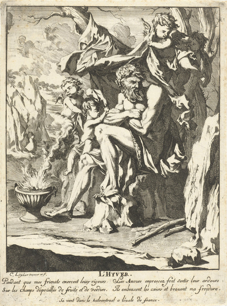 Detail of Winter by Caspar Luyken