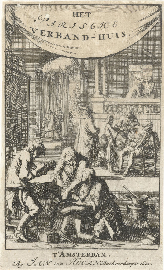 Detail of Patients in an infirmary by Jan Claesz ten Hoorn