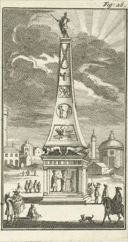 Detail of Obelisk with the statue of King William III by Barent Beeck