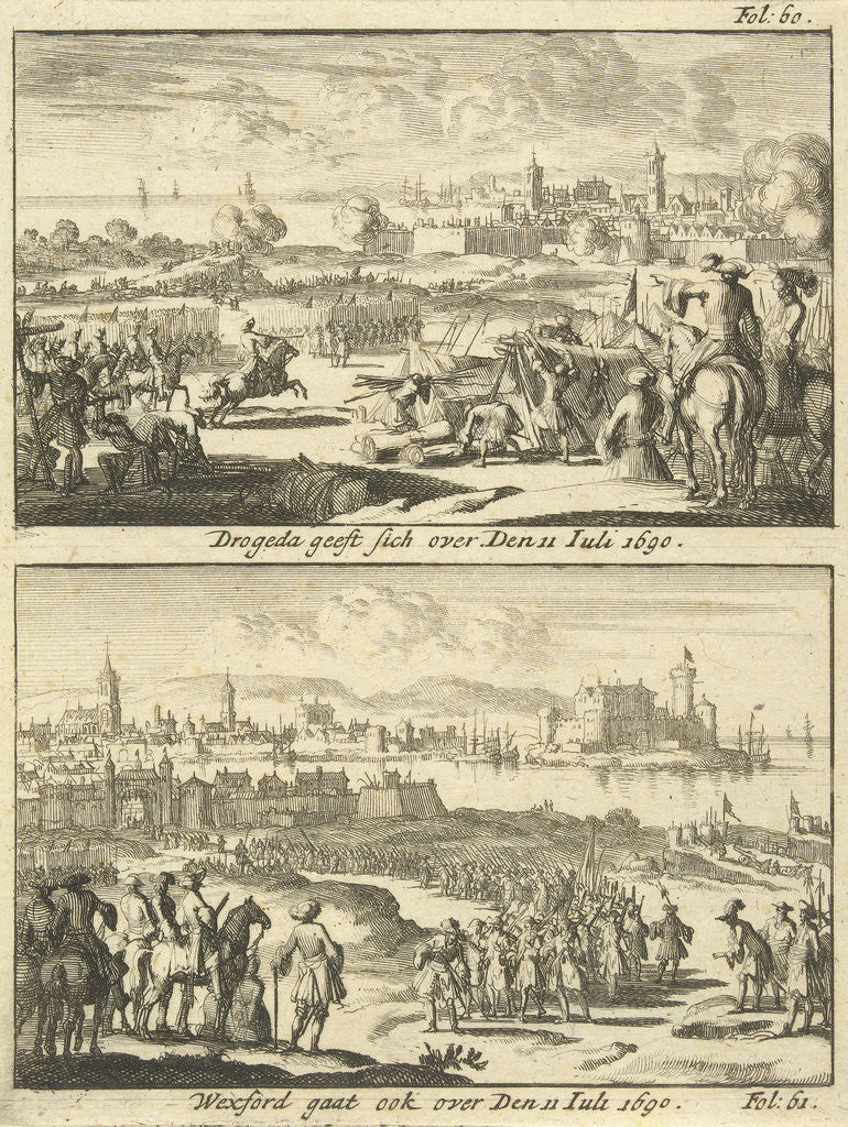 Detail of Drogheda and Wexford surrender, 1690 by Jan Luyken