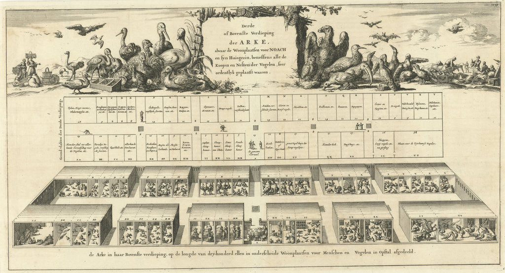 Detail of Top floor of Noah's Ark by Wilhelmus Goeree I