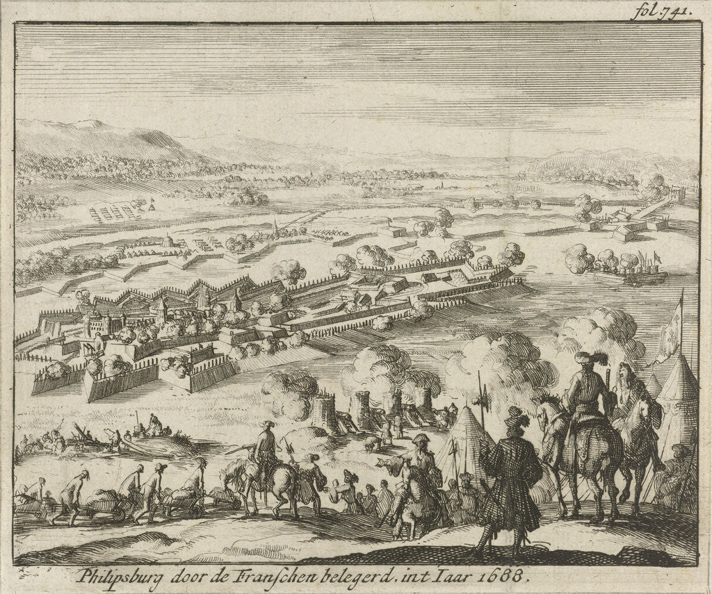 Detail of Siege of Philippsburg, 1688 by Jurriaen van Poolsum