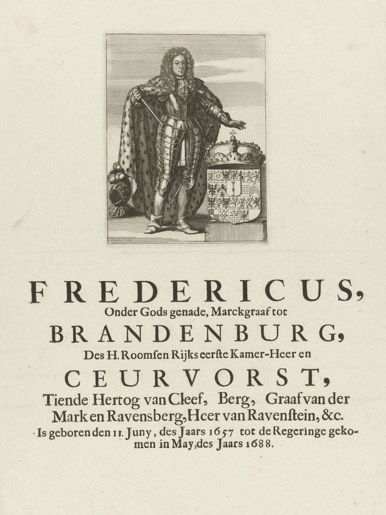 Detail of Portrait of Frederick I, King of Prussia by Jan Luyken