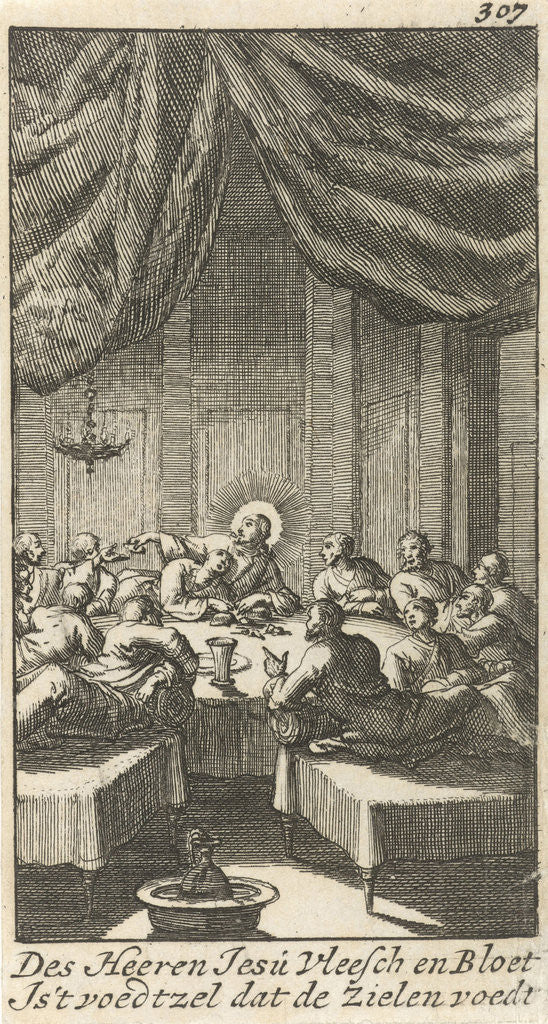 Detail of Last Supper by Jurriaen van Poolsum