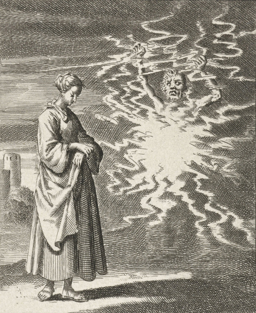 Detail of Woman walks quietly past Satan by Pieter Arentsz II