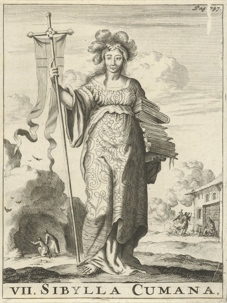 Detail of Sibyl of Cumae by Timotheus ten Hoorn