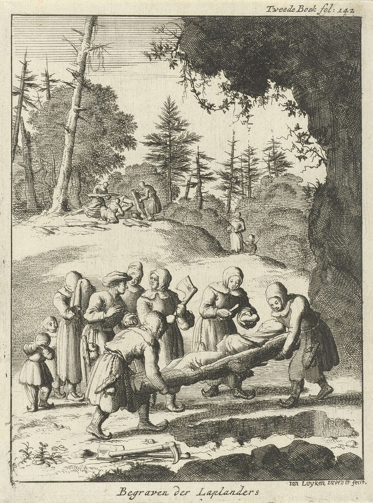 Detail of Burial Ceremony at the Laplanders by Jan Luyken