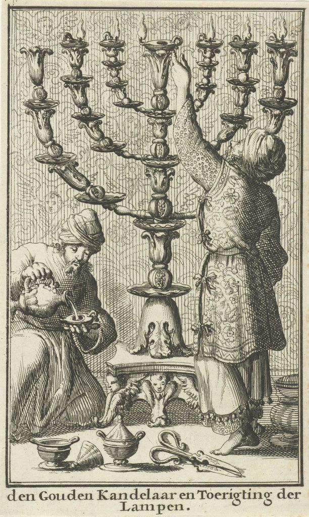 Detail of Golden Menorah or menorah by Willem Goeree