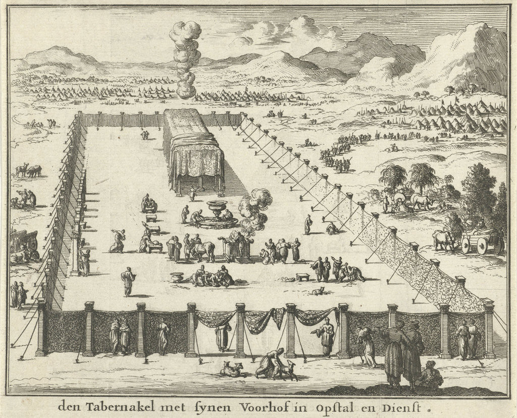 Detail of View of the court and the Tabernacle by Willem Goeree