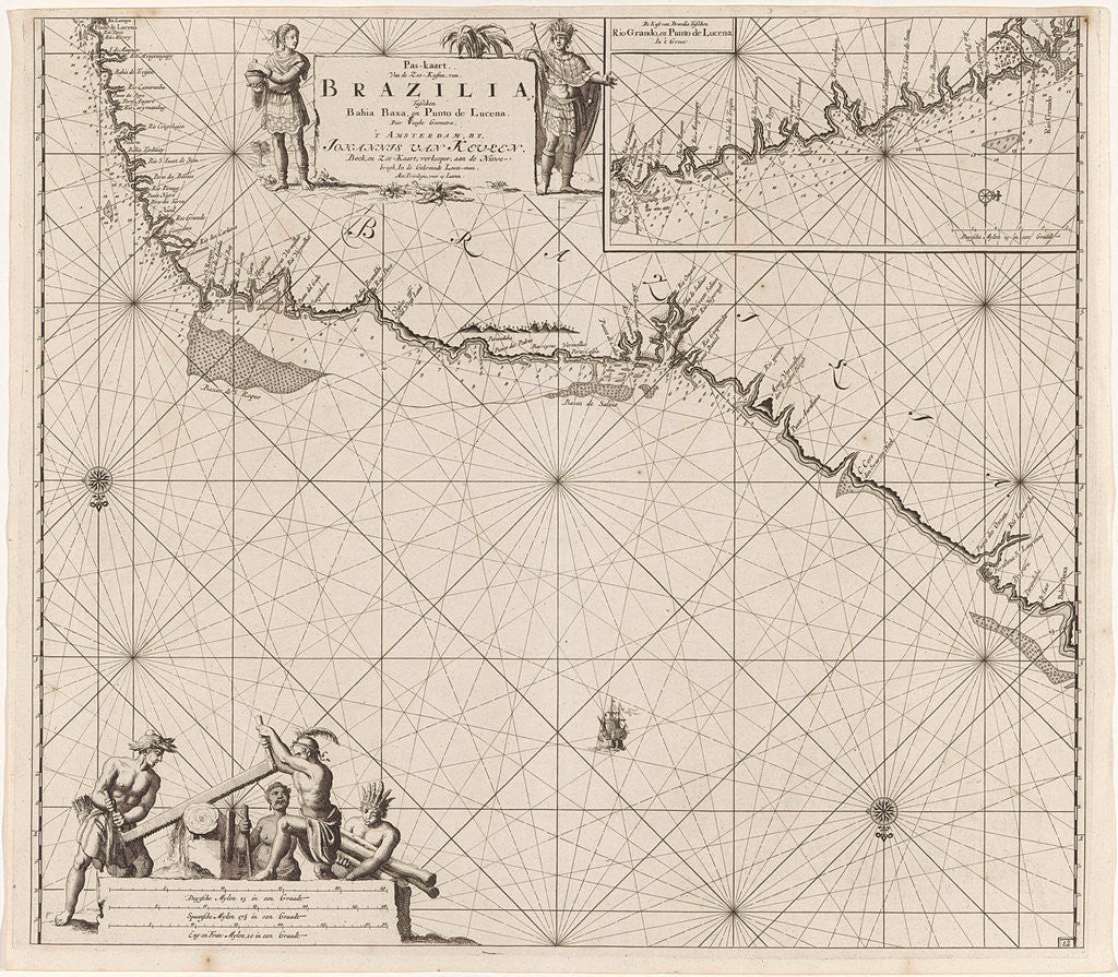 Detail of Sea chart of a portion of the northeast coast of Brazil by Anonymous