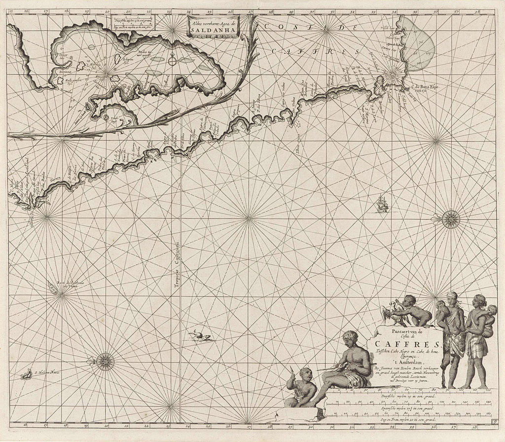 Detail of Sea chart of the coast of Namibia and South Africa by Anonymous