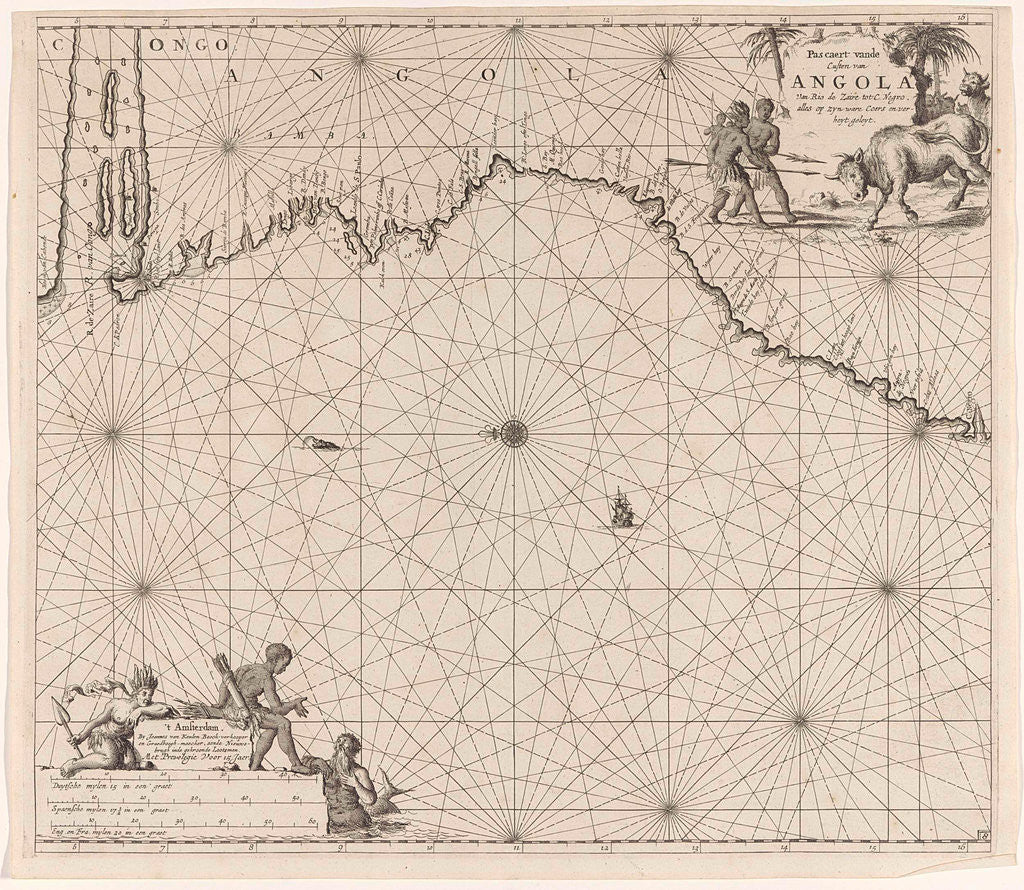 Detail of Sea chart of the coast of Congo and Angola by unknown