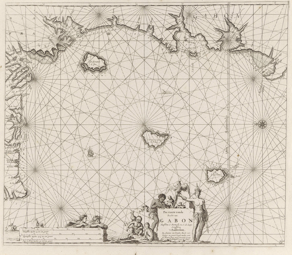 Detail of Sea chart of the coast of Equatorial Guinea, Gabon and Cameroon by unknown