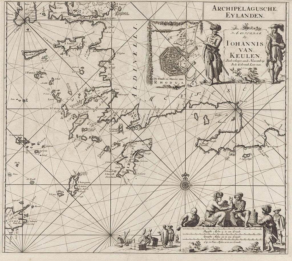 Detail of Sea chart of the southeastern part of the Aegean Sea by unknown