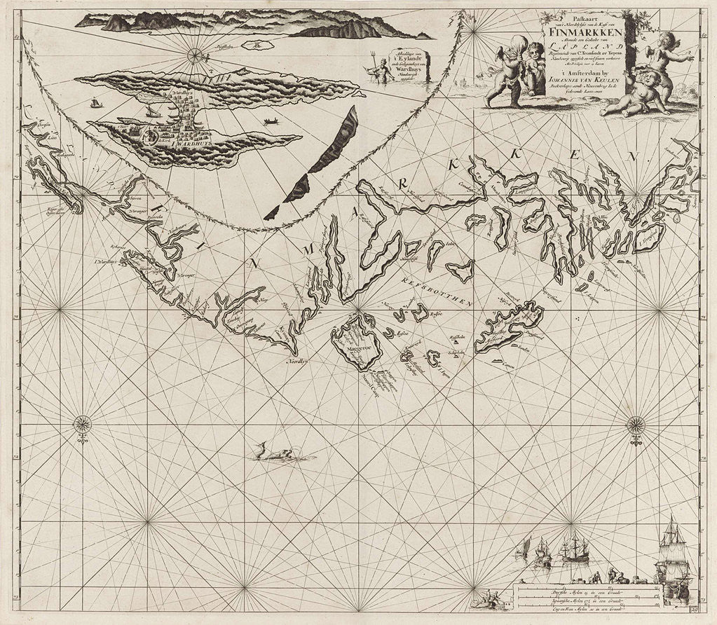 Detail of Sea chart of part of the coast of Finnmark by Anonymous