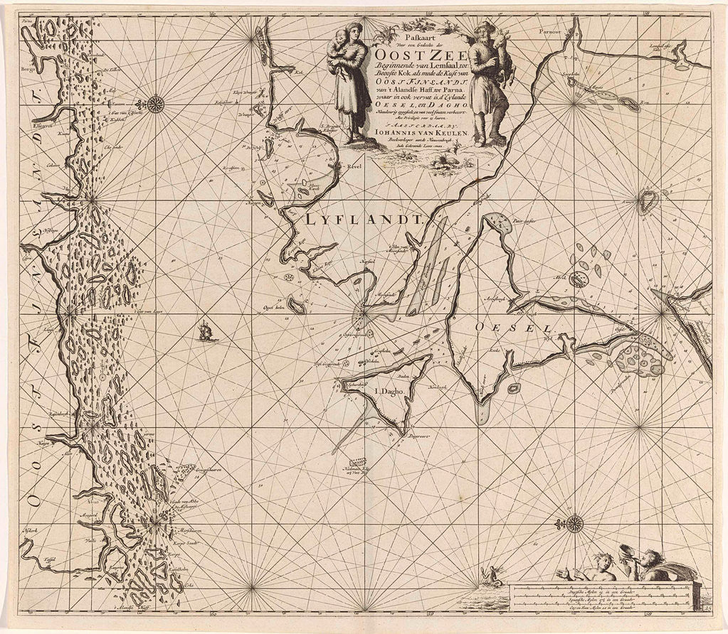 Detail of Sea chart of the mouth of the Gulf of Finland in the Baltic Sea by Anonymous