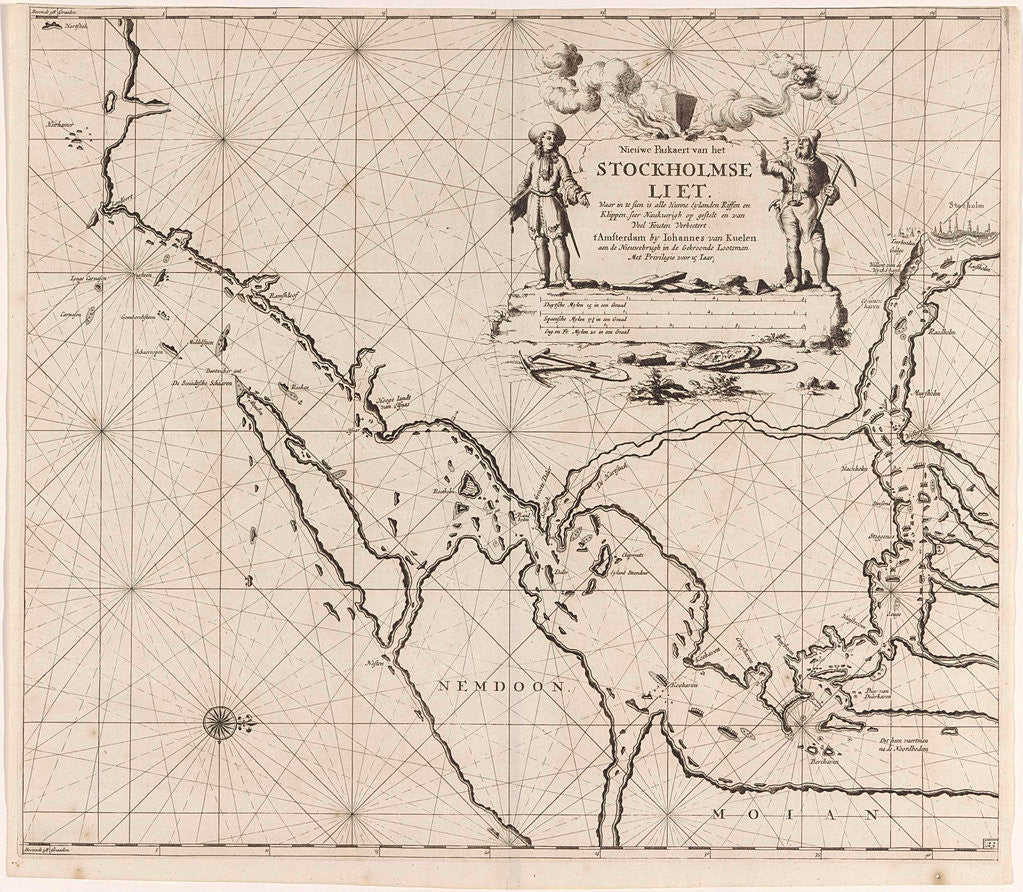 Detail of Map of the waters around Stockholm by Anonymous