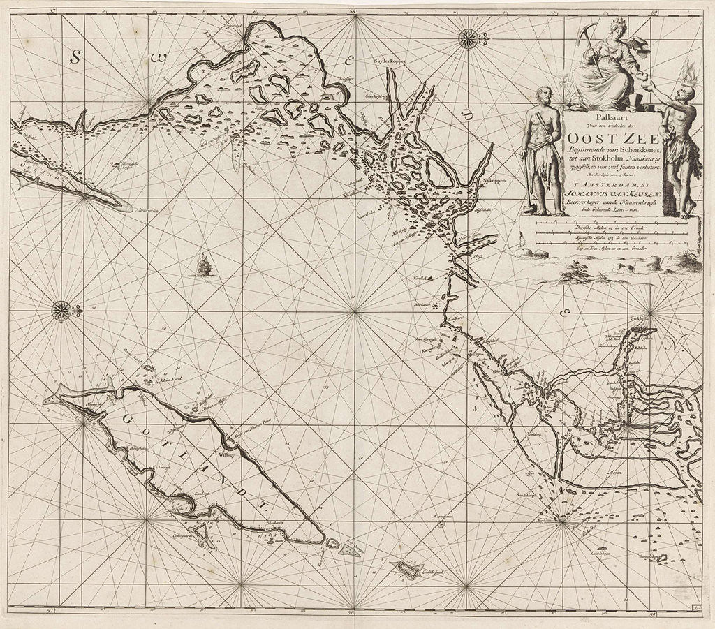 Detail of Sea chart of the northwestern part of the Baltic Sea by the Swedish coast by unknown