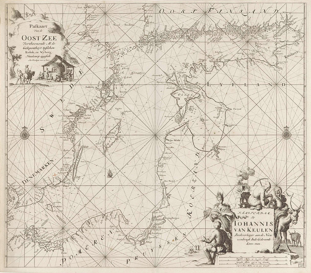 Detail of Sea chart of the Baltic Sea from Rostock to Vyborg by unknown