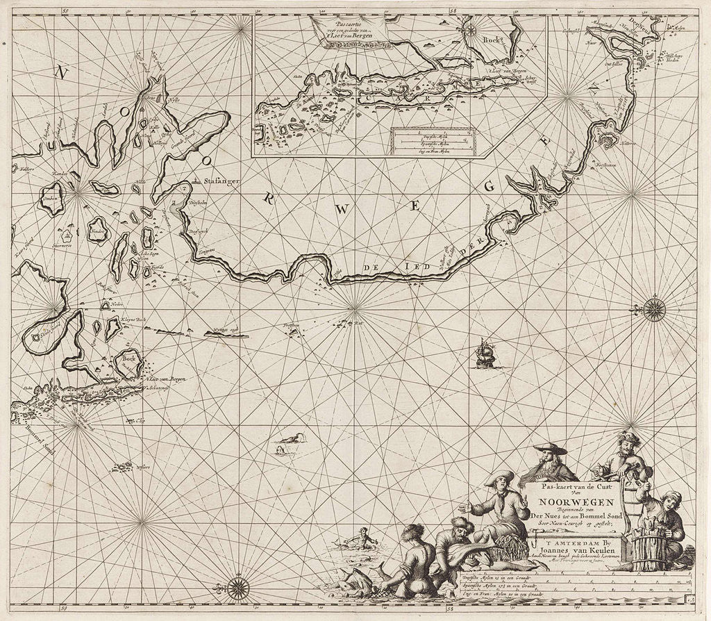 Detail of Sea chart of part of the coast of Norway by unknown
